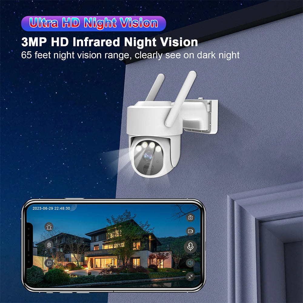 Zoom 5X protection de sécurité 3MP solaire 4g sim 12000 mAh alimenté par batterie 3W solaire caméra de surveillance extérieure caméra wifi sim