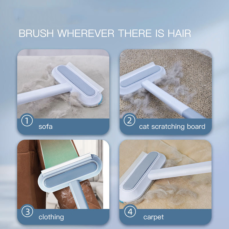 Brosse "Magic-Cleaner" 4-en-1 – Anti-Poils, Nettoyant Moustiquaires & Surfaces Textiles