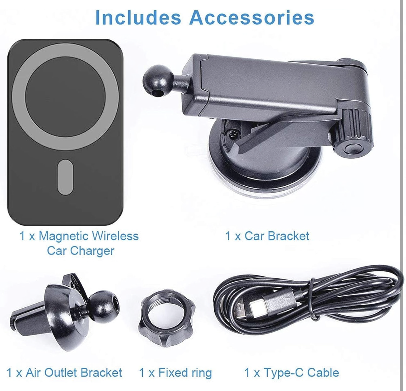 Support Magsafe 15W avec de Chargeur de Voiture sans Fil magnétique pour iPhone 13/12/14:15/16/17 Pro Max Mini avec Support de téléphone de Voiture Chargeur sans Fil à Charge Rapide