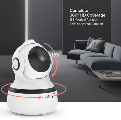 Caméra Surveillance IP WiFi 1080P FHD sans Fil 2,4 G Vision panoramique de sécurité avec détection M
