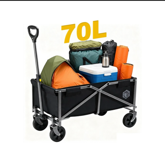 Chariot pliable avec capacité 70 L et charge maximale 100 kg