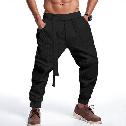 Pantalon "Waffle-Street" – Jogging en Maille Gaufrée & Coupe Relaxed