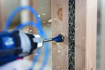 Bosch Professional Coffret de 7x Mèches plates SelfCut Speed (Bois, avec Rallonge, 1/4" Hex, Ø 16-32 mm, Accessoire Perceuse à percussion)