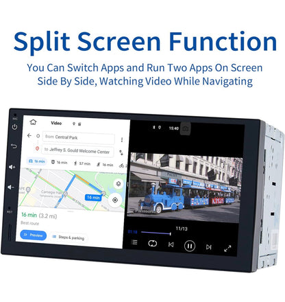 Dasaita Autoradio Double Din 7" Android 10.0 universel Bluetooth Radio DSP 4 G RAM 64 G ROM GPS WiFi CarPlay