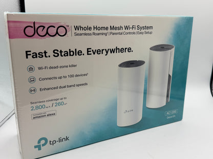 TP-Link Deco M4 (2-pack) Systèmes WiFi Mesh performant - Contrôle parental - Ports Ethernet Gigabit - Couverture WiFi jusqu'à 260m2 - Compatible avec Amazon Alexa et IFTTT