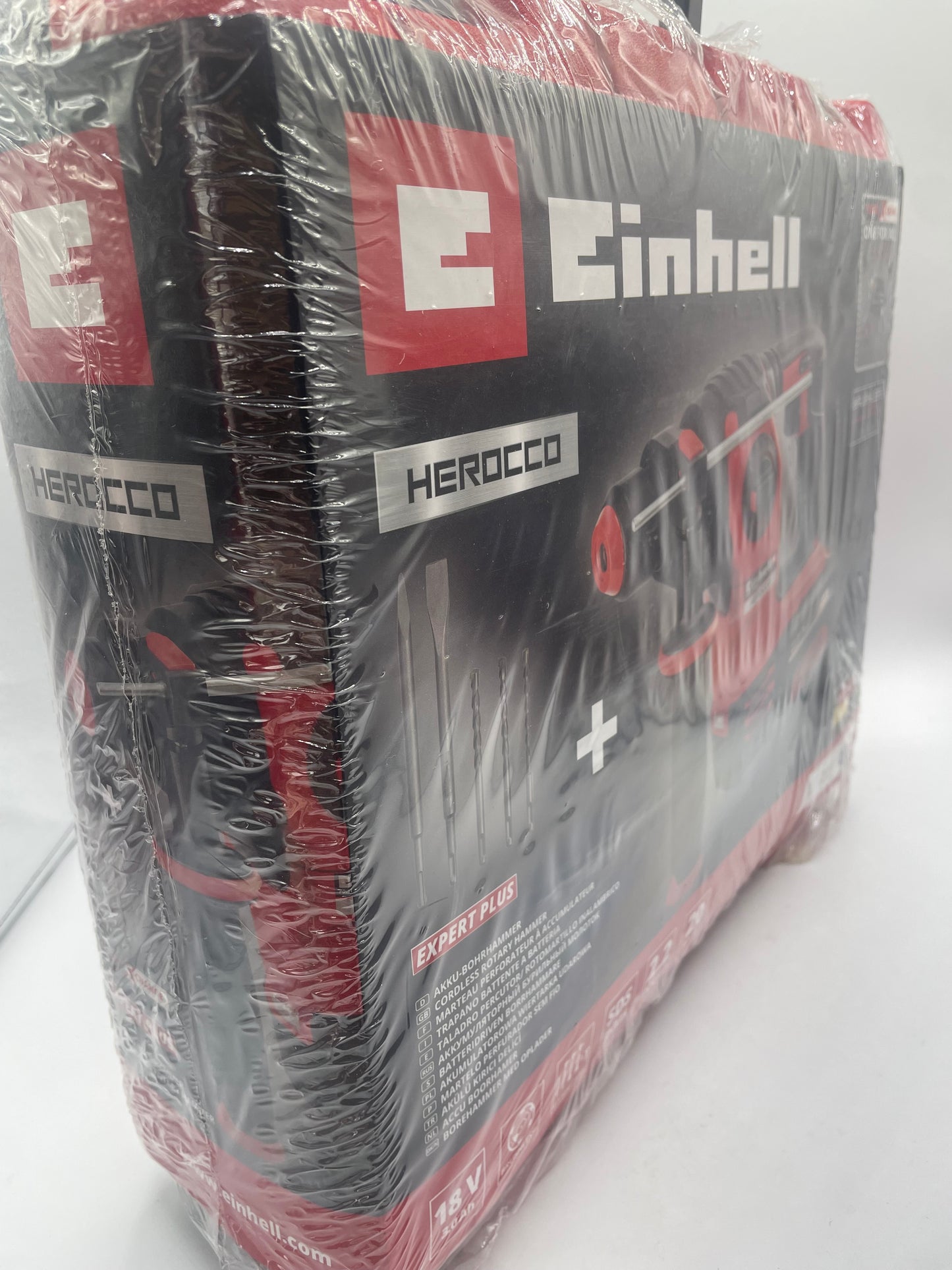 Einhell Professional Marteau Perforateur sans fil HEROCCO +5 - Power X-Change (18V, 2.2J, SDS-Plus, avec coffret de transport E-Box, moteur sans charbon) Livré avec Batterie 3,0Ah et Chargeur