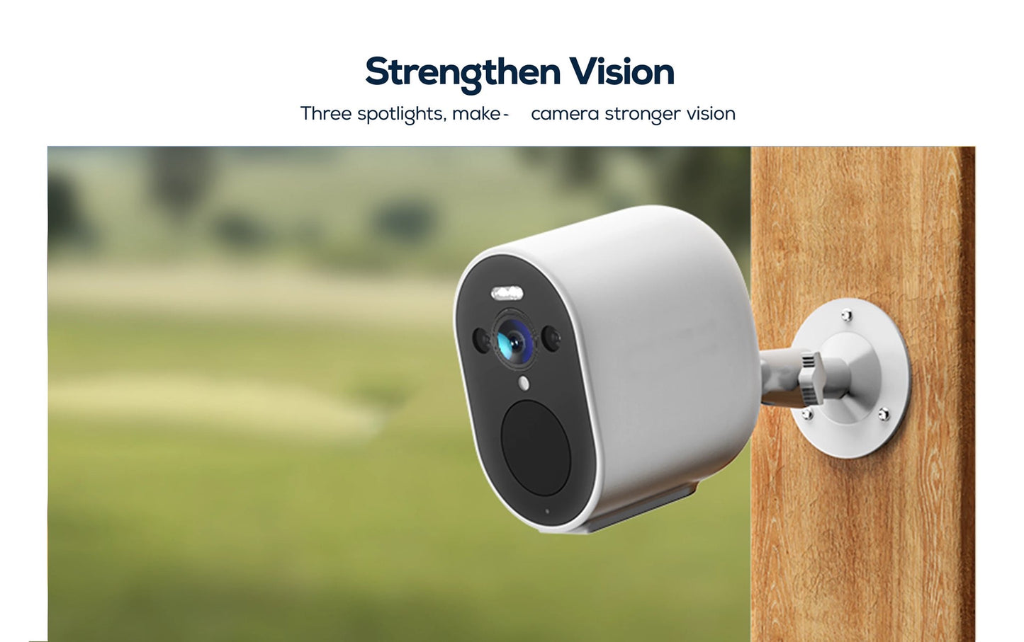 Caméra de sécurité sans fil pour l'extérieur, WiFi 1080P avec vision nocturne en couleur, audio bidirectionnel