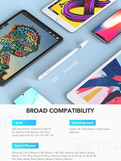 Stylet Tactile, iPad Écran 1,5 Mm Haute Précision Capacitif Compatible avec Toutes Les Tablettes neu