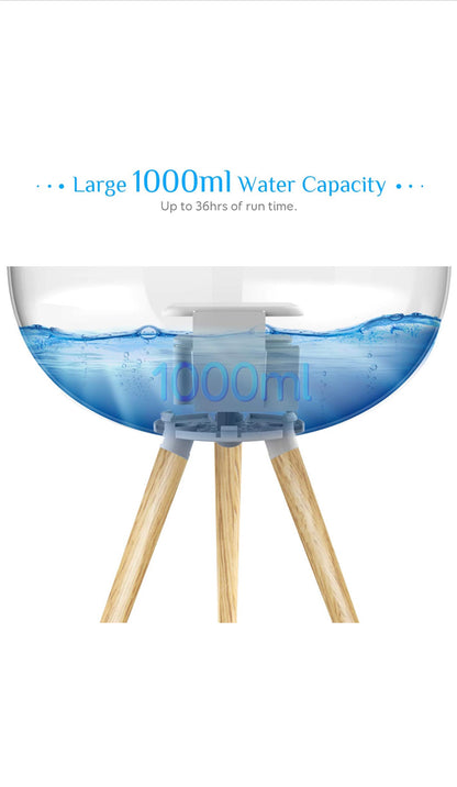 Diffuseur d'Huiles Essentielles Électrique 1000ml wifi compatible avec Alexa et Google home neuf