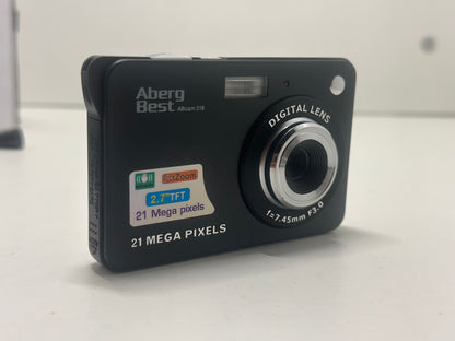 AbergBest Appareil Photo 21 Mega Pixels 2.7 LCD Rechargeable HD Digital Camera Caméra vidéo numérique pour Les étudiants, Les Enfants, Les Adultes (Noir)