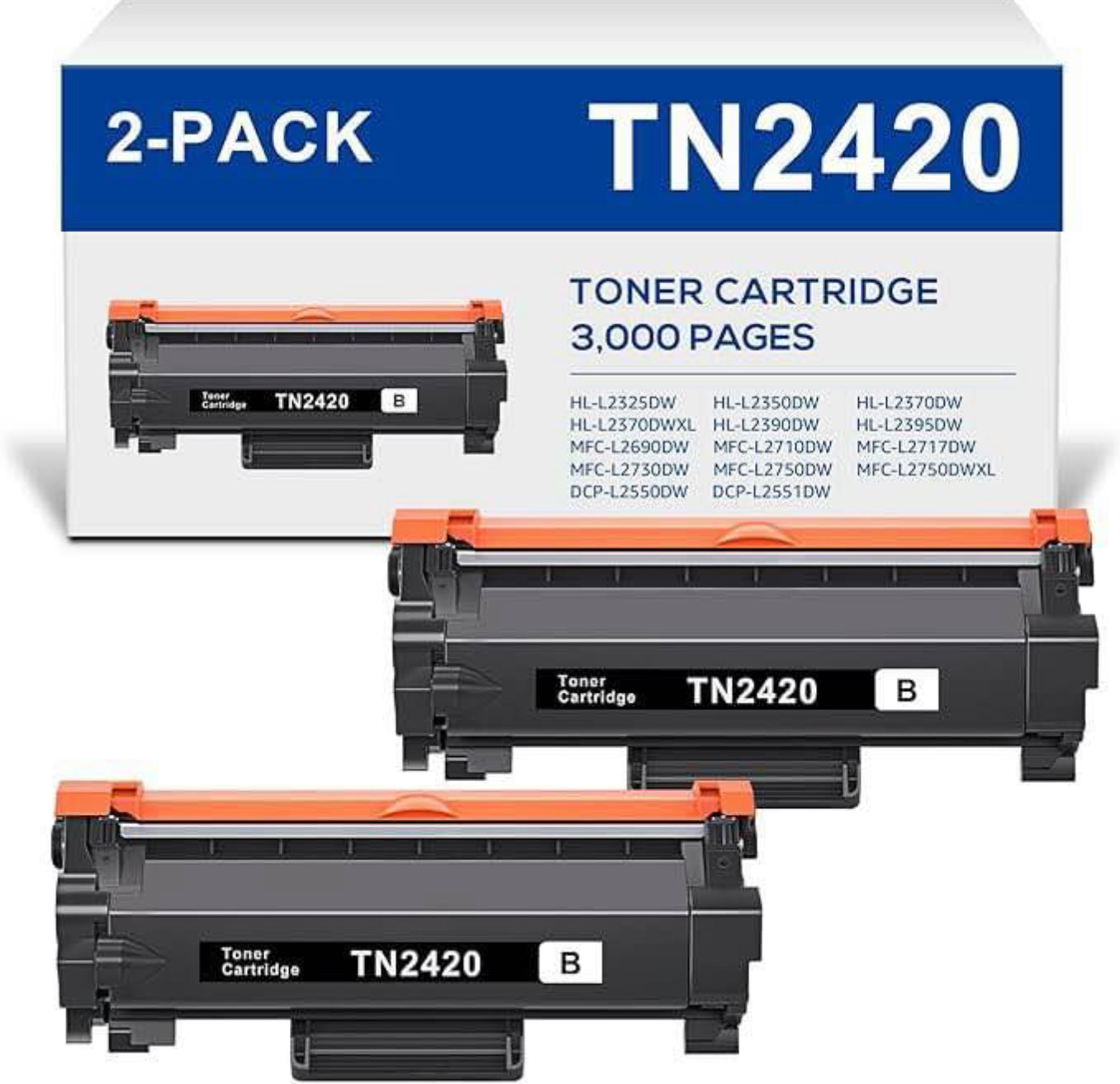 Cartouche de Toner Replacement pour Brother TN2410 Compatible pour Brother ( 2pces) neuf