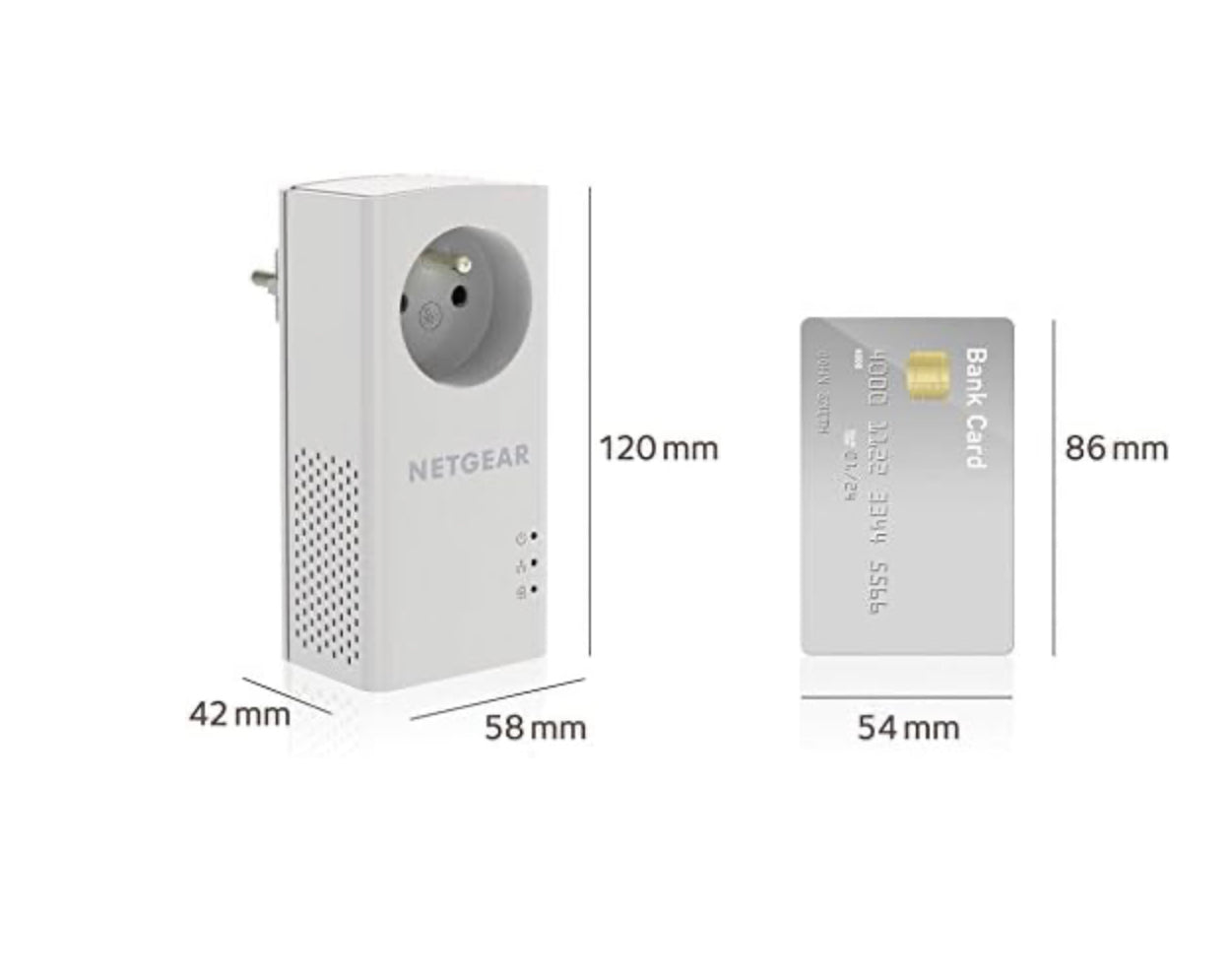 CPL 1000 mbps, Kit de 2 Adaptateurs HomePlug AV2 1000 HD prise intégrée- Idéal tv sans wifi neuf