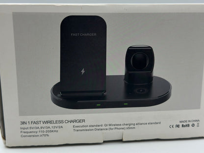 Dock de charge induction Apple 3-en-1 pour iPhone / AirPods / Apple Watch - 18W max - noir