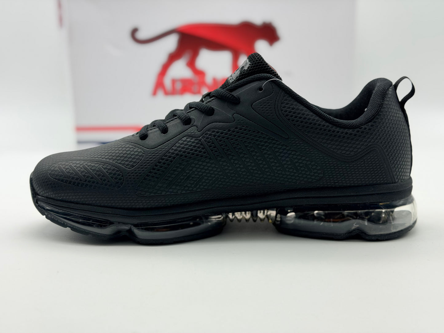 Baskets NOIR Homme motif Uni Lacets AIRNESS