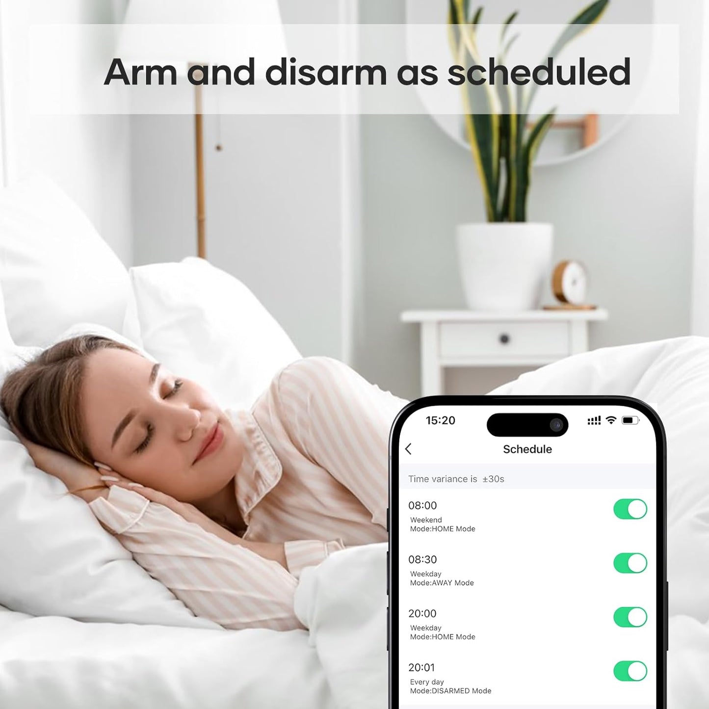 Alarme Maison sans Fil Intelligent WiFi - Alarme de Porte, 1 Alarme avec Sirène, 5 Capteurs de Fenêtre et de Porte, 2 Télécommande, Compatible avec Alexa, Google Assistant