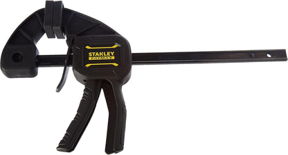 Stanley Fmht0 Serre-Joint M 150 Gamme FatMax - Travaux De Précision - Patin De Protection Amovibles - Rainure En V Pour Maintien Des Tubes - Rail En Acier - Corps En Nylon Renforcé
