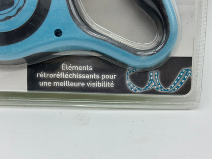 Zoofari Elropet Laisse rétractable pour chien avec enrouleur d'arrêt et bouton de verrouillage Bleu 5 m