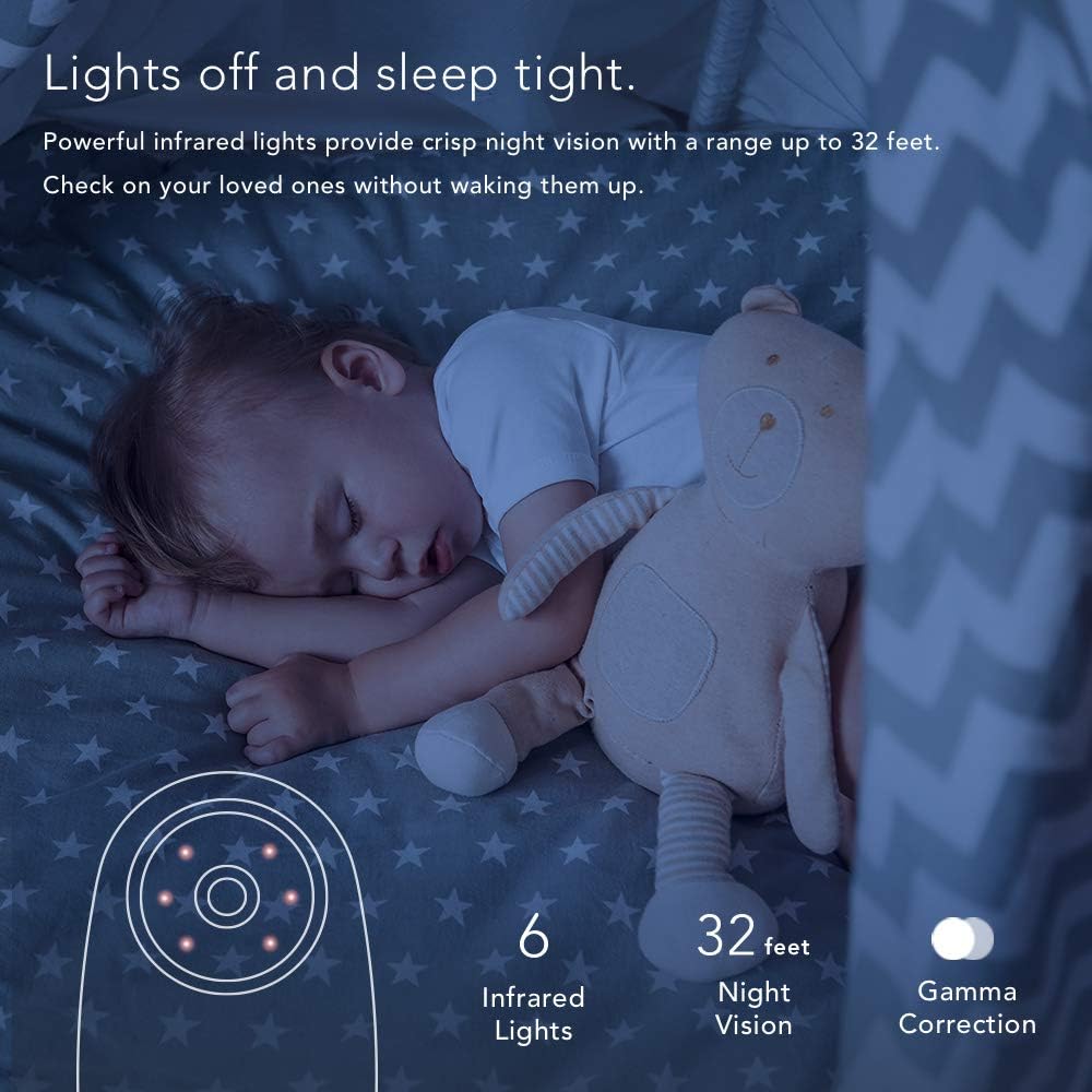 Caméra de Surveillance Nooie Moniteur pour Bébé, WiFi 1080P IP Caméra,Moniteur pour Animaux,Vision Nocturne,Détection de Mouvement,de Son,Audio Bidirectionnel pour Sécurité à la Maison