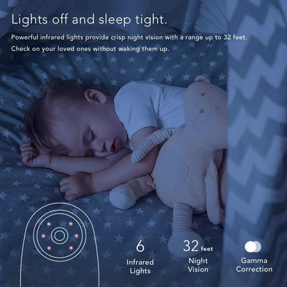 Caméra de Surveillance Nooie Moniteur pour Bébé, WiFi 1080P IP Caméra,Moniteur pour Animaux,Vision Nocturne,Détection de Mouvement,de Son,Audio Bidirectionnel pour Sécurité à la Maison