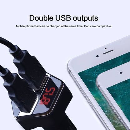 Émetteur FM Bluetooth, adaptateur radio multifonctionnel pour voiture avec double port de charge USB 5 V CC/2,5 A