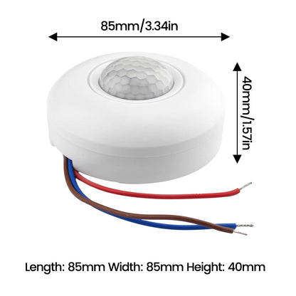 AC85-265V Intelligent Human Infrared Sensor Switch Ceiling Sensor Switch for Ceiling 360℃ Motion Sensor Light Switch Wholesale