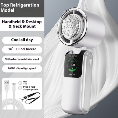 Mini Ventilateur Turbo "BreezeGo" – Rechargeable USB & 6 Vitesses