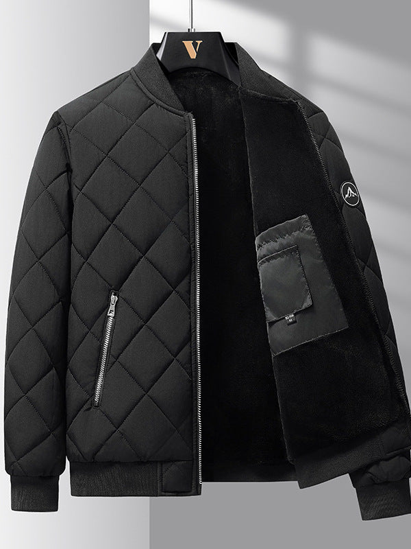 Veste Mode Design en coton d’hiver Chaud Épaissi Casual Couleur unie pour hommes