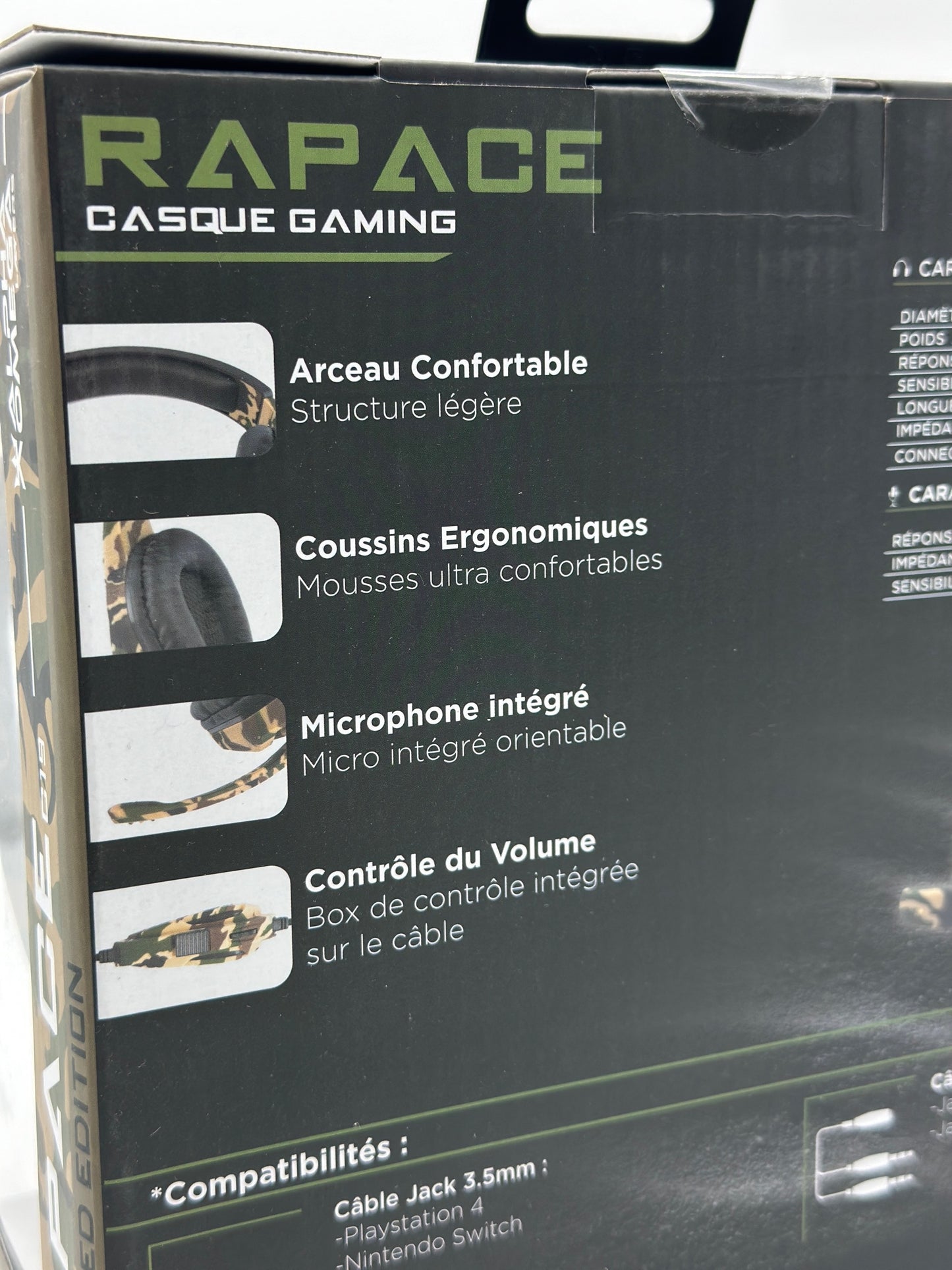 Casque Gaming Alpha Omega Players Rapace pour PS4, Xbox, PC neuf