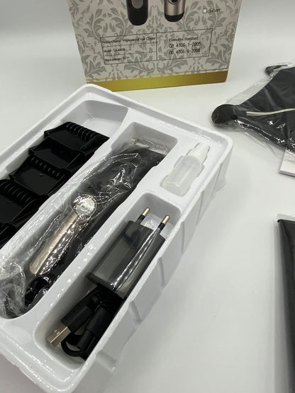 Tondeuse à Cheveux Hommes Professionnel Sans fil IPX7 Tondeuse Homme Rechargeable à 2 Niveaux de Vitesse Écran LCD et Lame Céramique avec 2 peignes à favoris et 4 Peigne 3/6/9/12 mm