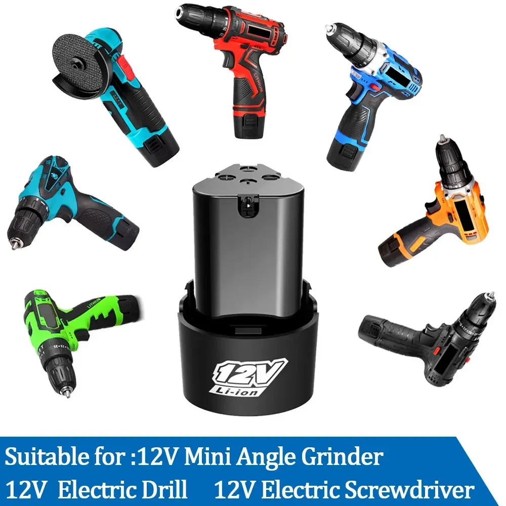NOUVELLE Batterie universelle 12V 1500mAh Rechargeable Lithium-Ion pour tournevis électrique Perceuse électrique Mini outil de broyeur d'angle