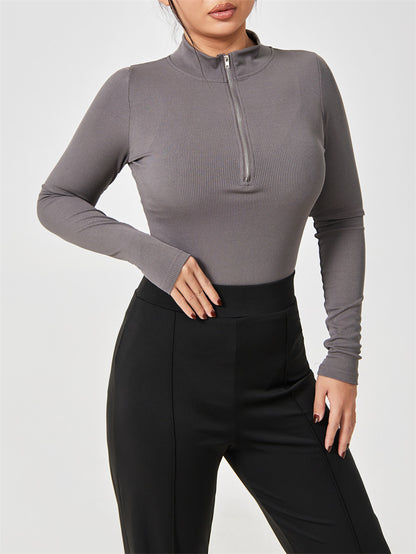 Combinaison "Elite-Contour" – Manches Longues, Zip Frontal & Gainage Intégral Sans Couture