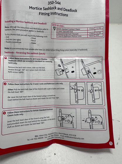 Era Serrure de Salle de Bain Effet Chrome 64 mm