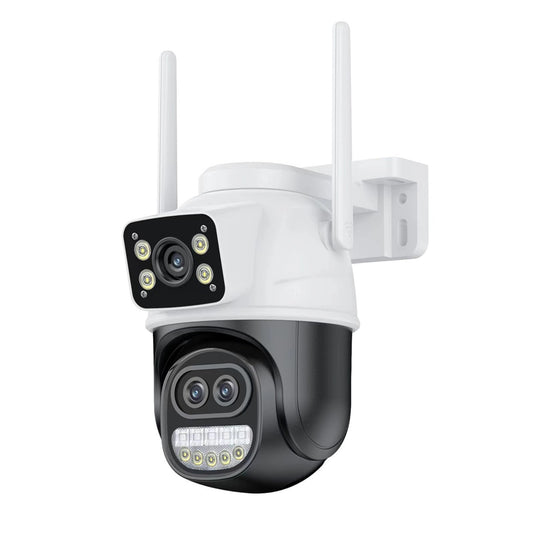 Caméra "Dual-Vision Pro" – Double Objectif, Zoom Hybride & Surveillance Intelligente 360°