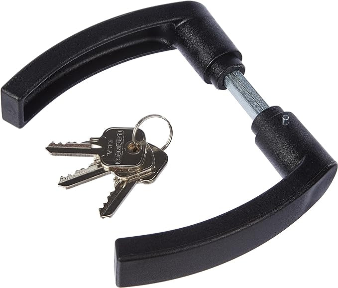 Serrure de porte à grilles pour tube carré de 40 mm en aluminium Argenté neuf