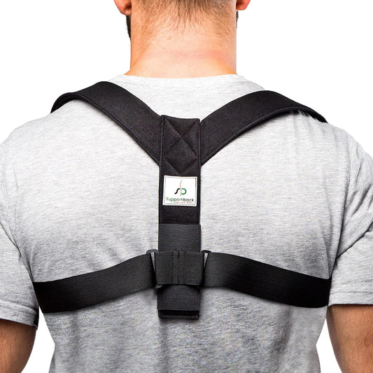 Supportiback appareil orthopédique thérapeutique pour le haut du dos, corrige la posture, sangles rembourrées épaisses, réglable, se porte comme un sac à dos