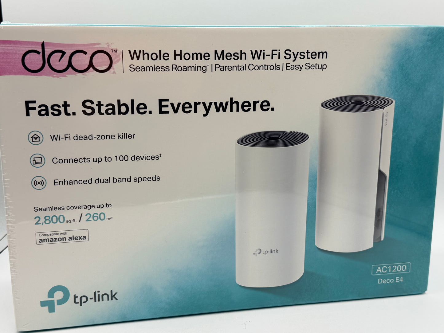 TP-Link Deco M4 (2-pack) Systèmes WiFi Mesh performant - Contrôle parental - Ports Ethernet Gigabit - Couverture WiFi jusqu'à 260m2 - Compatible avec Amazon Alexa et IFTTT