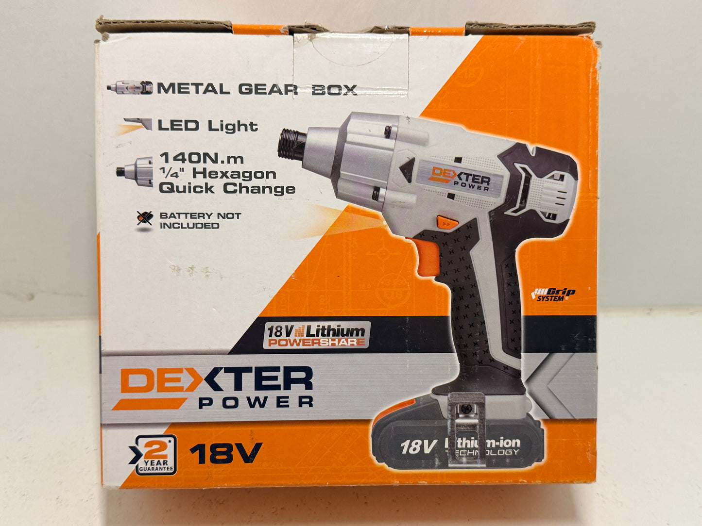 Visseuse à choc sans fil DEXTER POWER, 18 V, sans batterie neuve