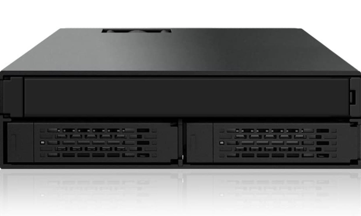 RACK AMOVIBLE POUR 2 DISQUES DURS 2.5" SATA/SAS + 1 LECTEUR OPTIQUE SLIM DANS 1 BAIE 5.25" neuf