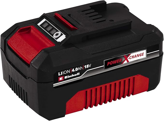 Original Einhell Batterie 18 V 4,0 Ah Power X-Change (Li-Ion, 18 V, 4,0 Ah compatible avec toutes les machines Power X-Change, vendue sans chargeur)
