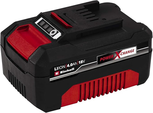 Original Einhell Batterie 18 V 4,0 Ah Power X-Change (Li-Ion, 18 V, 4,0 Ah compatible avec toutes les machines Power X-Change, vendue sans chargeur)