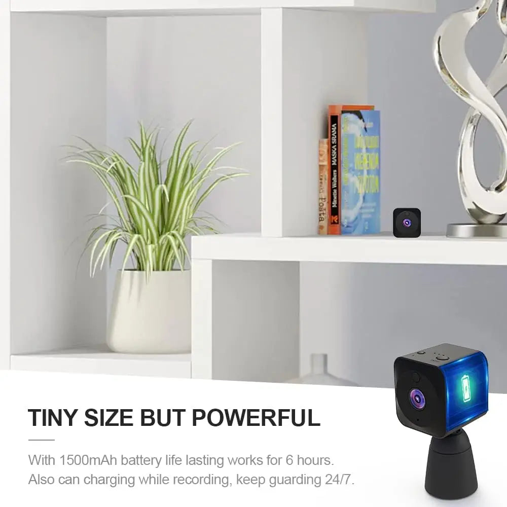 Caméras cachées EKMini Spy pour la sécurité de la maison 4KHD Grand angle WiFi sans fil Petite nounou Surveillance/Détection de mouvement/Vision nocturne