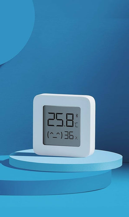 Moniteur de température et d’humidité Xiaomi Mi 2 thermomètre d'intérieur connectée Blanc, écran LCD 1,5", Bluetooth, Batterie Longue durée - Version française