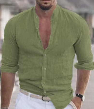 Chemise "Aura Summer" – Col Cubain & Texture Légère