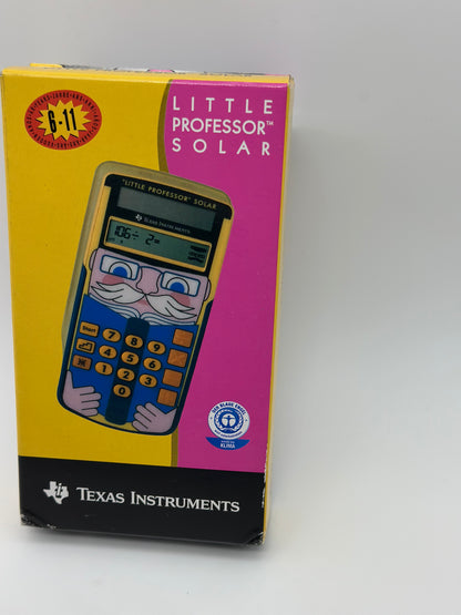 Texas Instruments LPROFSOLAR Little Professor Calculatrice solaire d'apprentissage,jaune,bleu