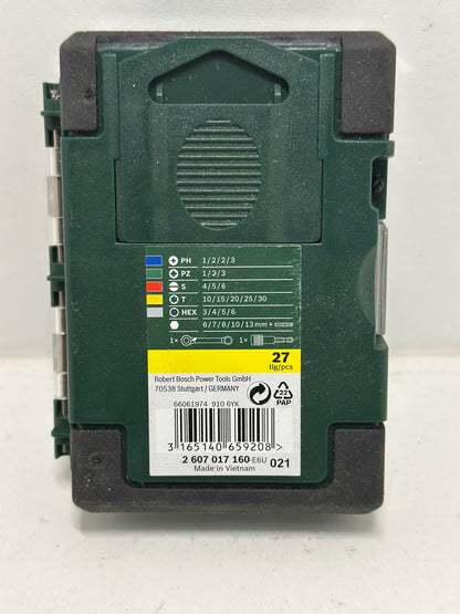 Bosch 27pcs. Jeu d'embouts de tournevis et à cliquet (PH, PZ, Hex, T, S-Bit, accessoires perceuse-visseuses et tournevis)