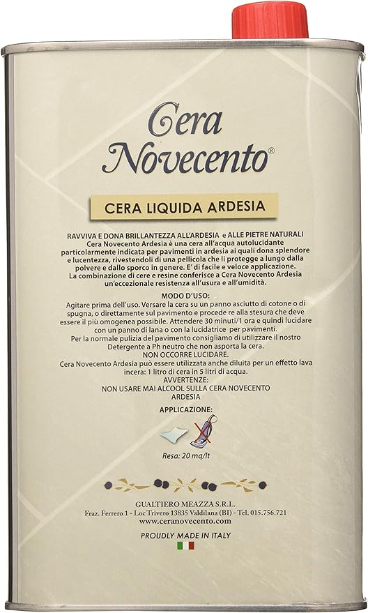 Cire liquide Ardoise Noir 1L Cera Novecento neuf