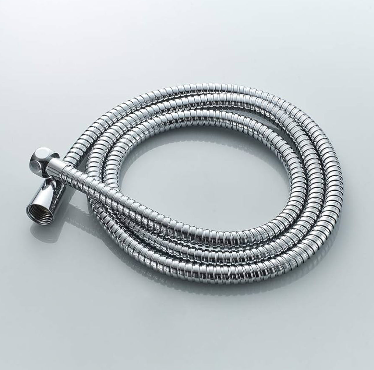 Ensemble Barre de Douche 55 CM, Douchette, Flexible, Porte-Savon, Chrome, Argent