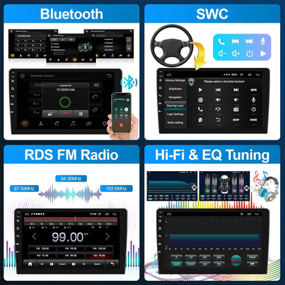 2+32G Podofo Android 13.0 Autoradio pour Honda Civic 2013 2014 2015 2016 2017 mit Kabelloses A-pple Carplay/Android Auto Bluetooth Bildschirm Touchscreen Lenkradkontrolle/GPS/WiFi/RDS/FM