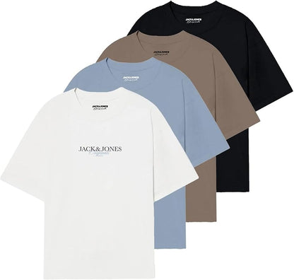 JACK & JONES Jorbillyburg Lot de 4 t-Shirts SS CN MP FST Homme