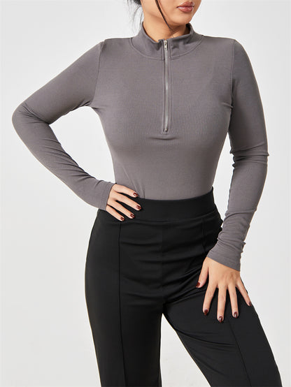 Combinaison "Elite-Contour" – Manches Longues, Zip Frontal & Gainage Intégral Sans Couture
